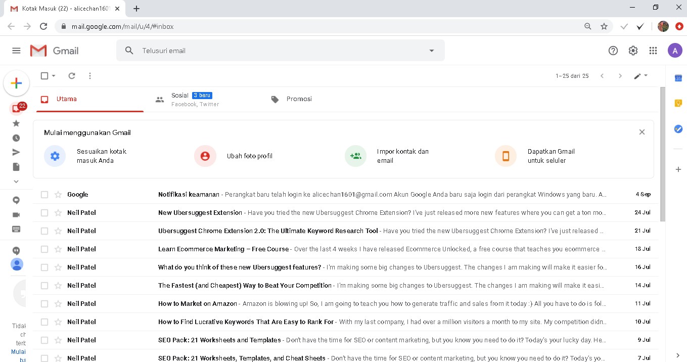 Mail google inbox