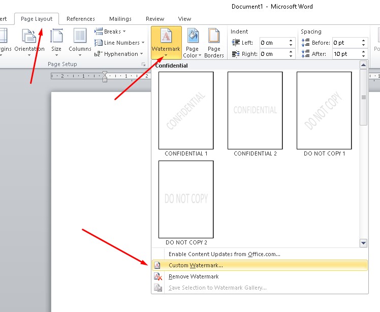 Cara Nak Menjadikan Background Ms Word 2010 Gambar Yang Ada Tulisan 3204