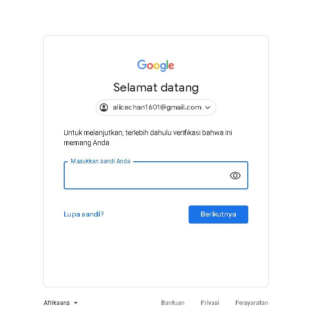 cara ganti password gmail