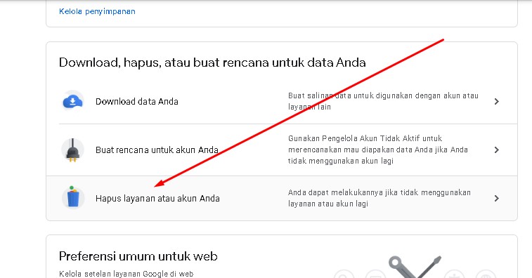 cara hapus akun gmail