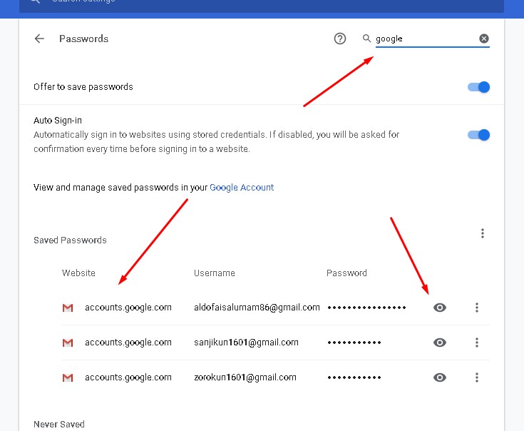 cara melihat password gmail sendiri