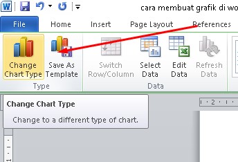 cara membuat grafik di word