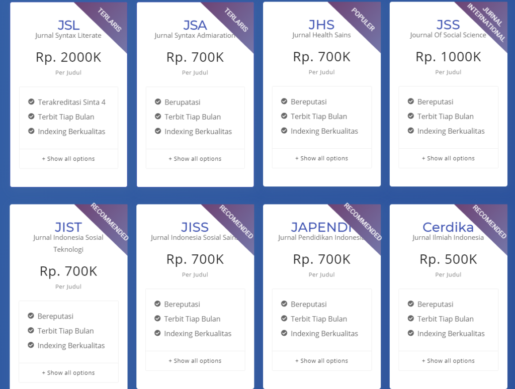 Daftar Jasa Publikasi Jurnal Ilmiah Nasional Dan Internasional Cepat Terbit