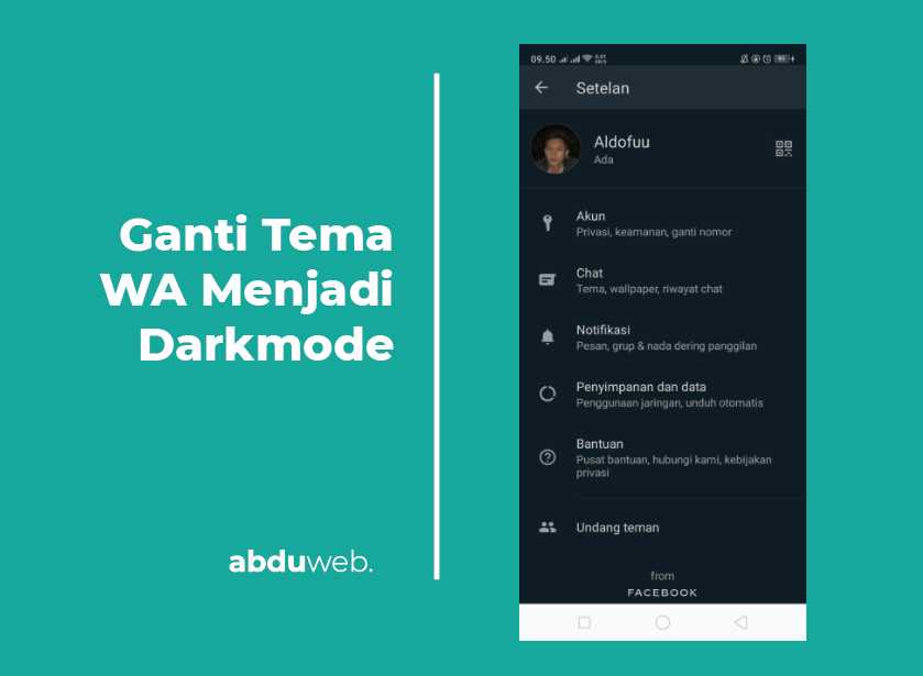 cara mengganti tema whatsapp tanpa aplikasi