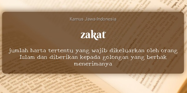 Asal-usul Kata Zakat