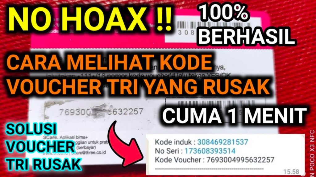 Cara Mengecek Nomor Voucher Tri yang Rusak