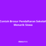 Contoh Brosur Pendaftaran Sekolah